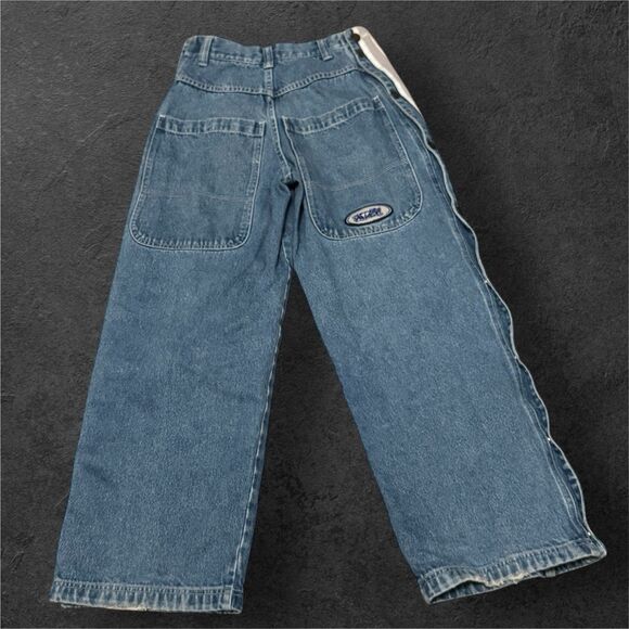 VTG Macgear Women’s Baggy Skater Jeans Tear away Stripe Rave Kikwear 90’s Y2K - Picture 2 of 7